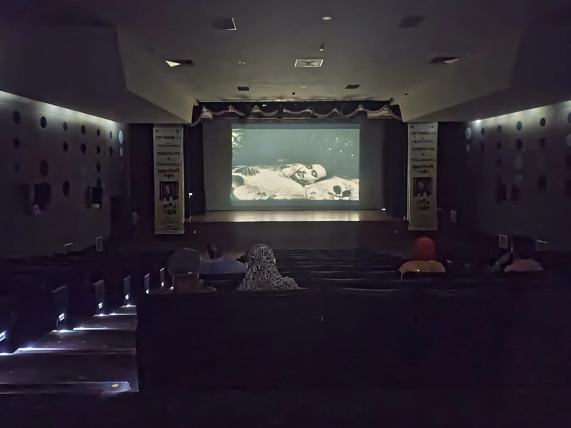 Bangladesh Film Archive Theatre during weekly old film exhibition showing Saat Bhai Champa 1968