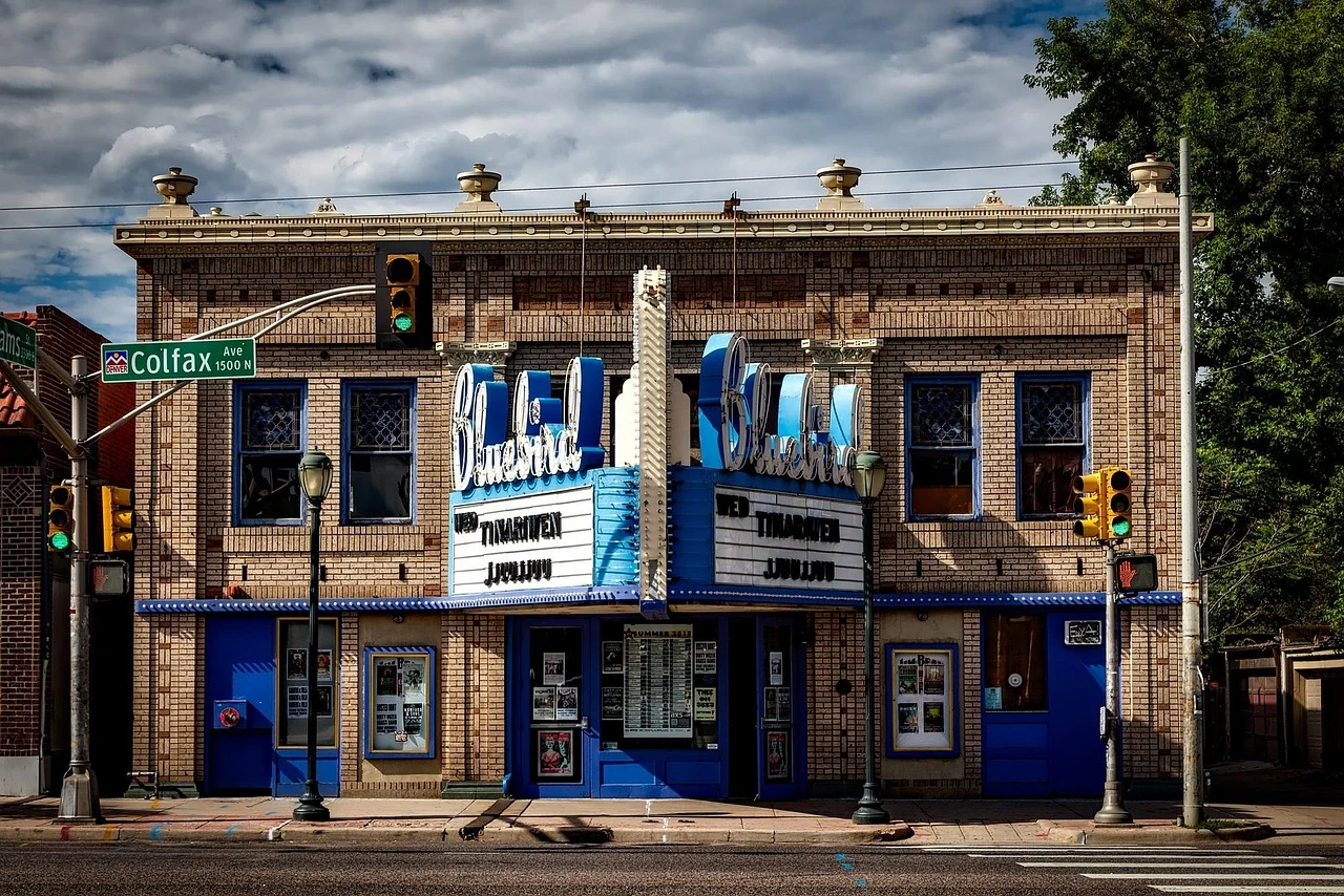 denver, colorado, city, bluebird theatre, theater, entertainment, marquee, landmark, historic, old, architecture, building, hdr, film, movies, cinema, front, facade, denver, denver, denver, denver, denver, colorado, colorado, marquee