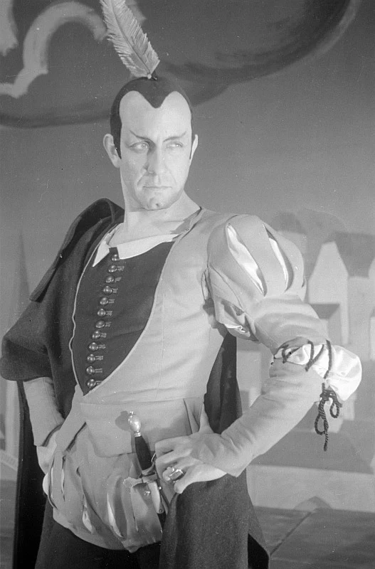 O. E. Hasse — Szenenbilder aus dem Stück "Urfaust" von Johann Wolfgang von Goethe am Jürgen-Fehling-Theater in Berlin-Zehlendorf