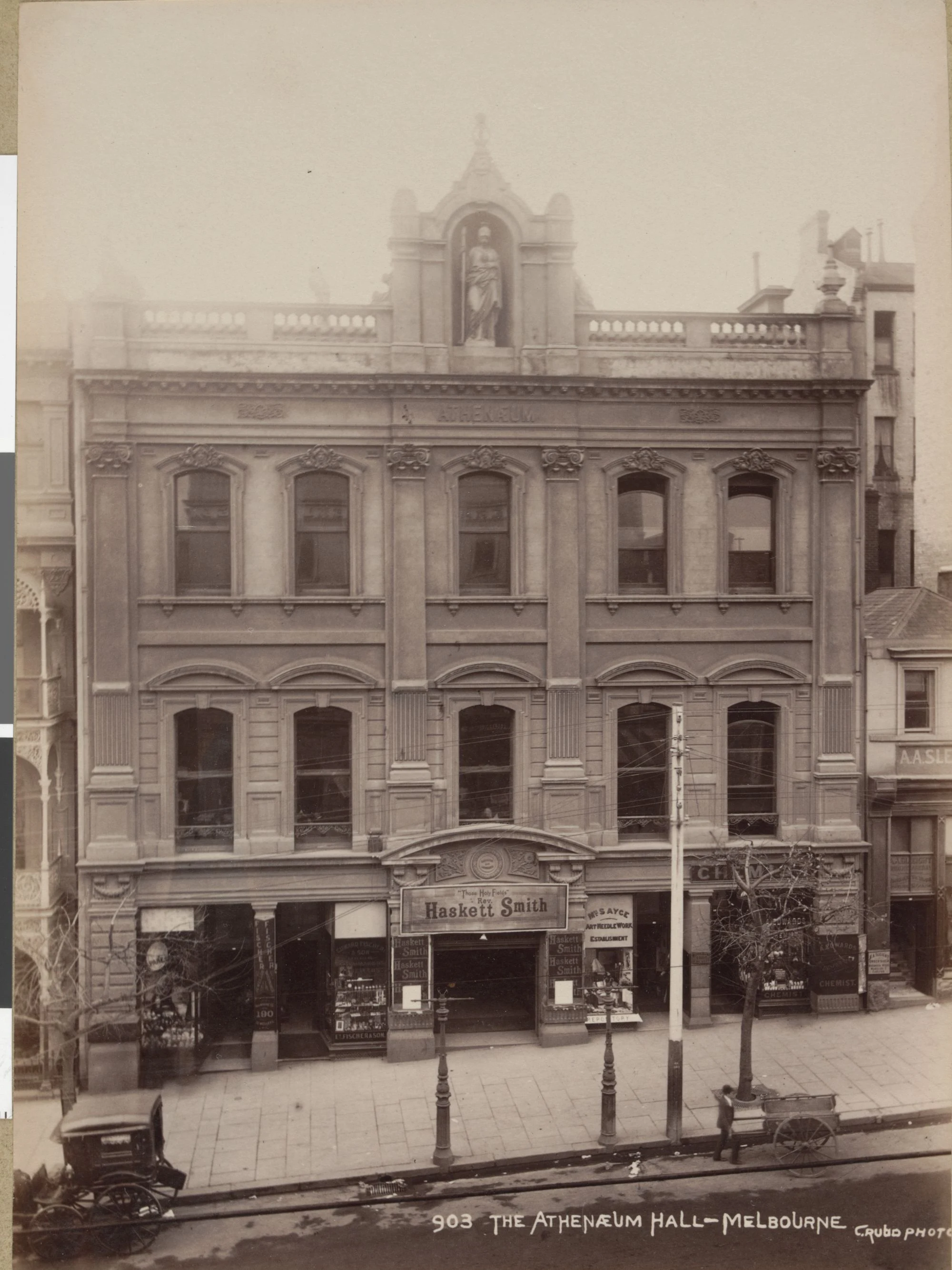 The Athenaeum Hall, Melbourne Advertising A Lecture By Rev. Haskett Smith