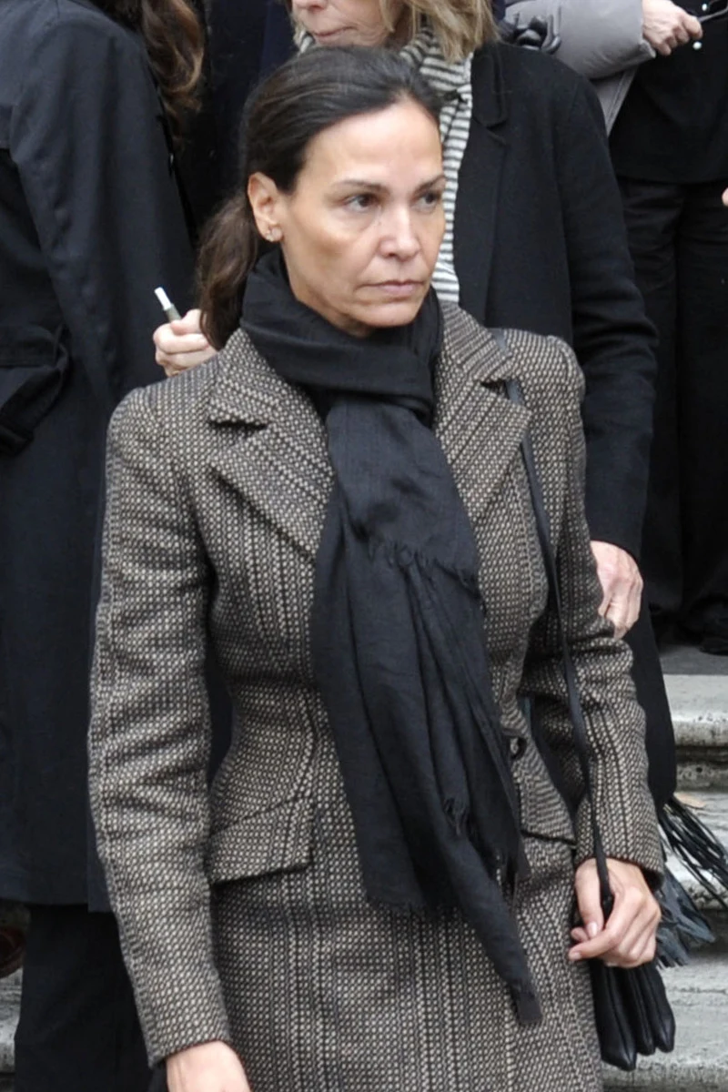 Inés Sastre at Ira von Fürstenberg funeral - Rome - February 2024 (cropped)