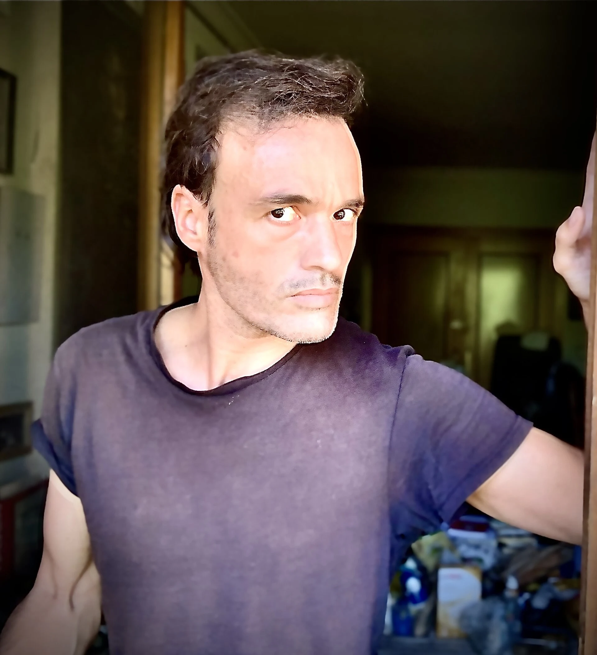 Liberto Rabal en Septoembre 2023 en su casa en Madrid